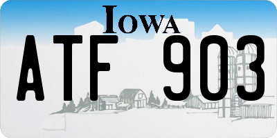 IA license plate ATF903