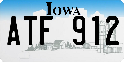 IA license plate ATF912