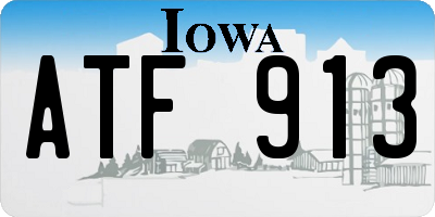 IA license plate ATF913