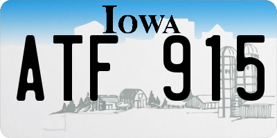 IA license plate ATF915