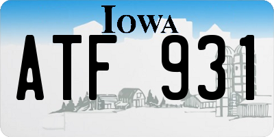 IA license plate ATF931