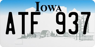 IA license plate ATF937