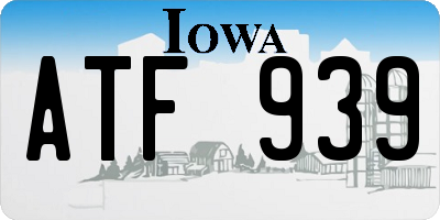 IA license plate ATF939