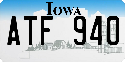 IA license plate ATF940
