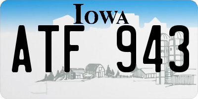 IA license plate ATF943