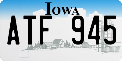 IA license plate ATF945