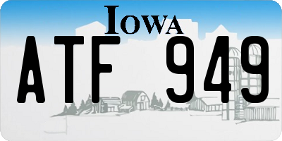 IA license plate ATF949