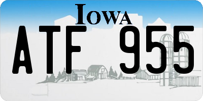 IA license plate ATF955