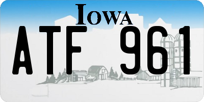 IA license plate ATF961