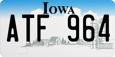 IA license plate ATF964