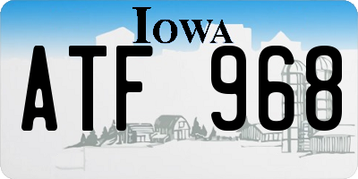 IA license plate ATF968