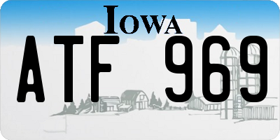 IA license plate ATF969