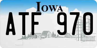 IA license plate ATF970