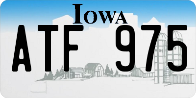 IA license plate ATF975
