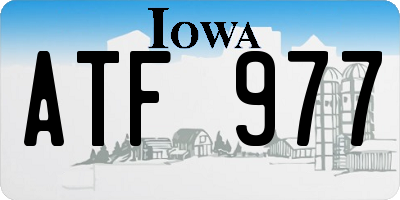 IA license plate ATF977