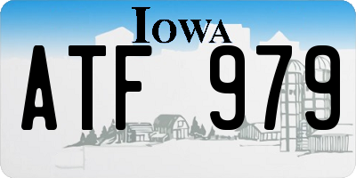 IA license plate ATF979