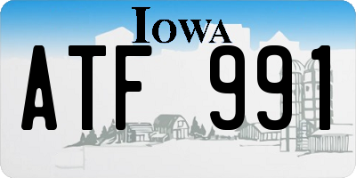 IA license plate ATF991