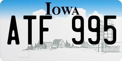 IA license plate ATF995