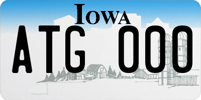 IA license plate ATG000