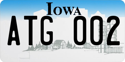 IA license plate ATG002