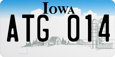 IA license plate ATG014