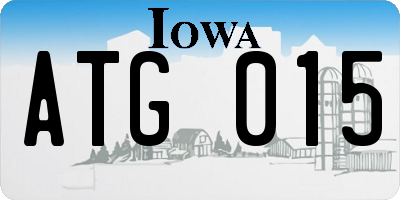IA license plate ATG015