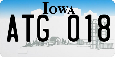 IA license plate ATG018