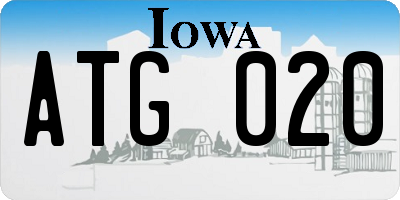 IA license plate ATG020
