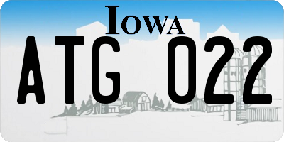 IA license plate ATG022