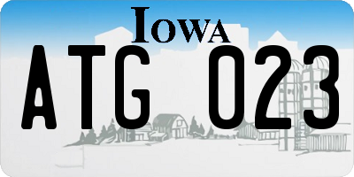 IA license plate ATG023