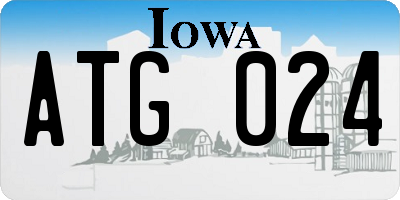 IA license plate ATG024