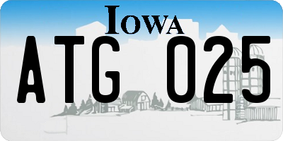 IA license plate ATG025