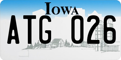 IA license plate ATG026