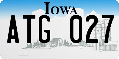 IA license plate ATG027