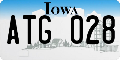 IA license plate ATG028