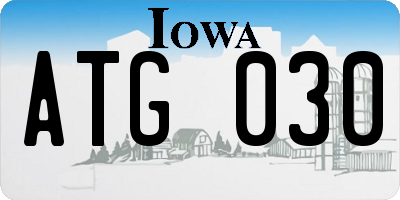 IA license plate ATG030