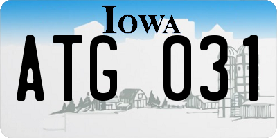 IA license plate ATG031