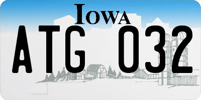 IA license plate ATG032