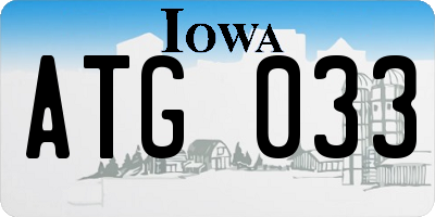 IA license plate ATG033