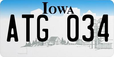 IA license plate ATG034
