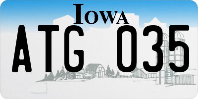 IA license plate ATG035