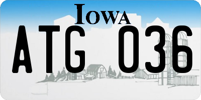 IA license plate ATG036
