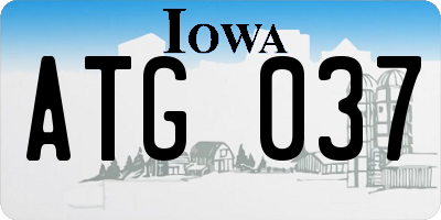 IA license plate ATG037