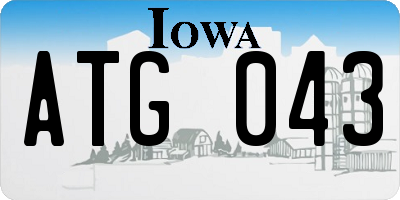 IA license plate ATG043
