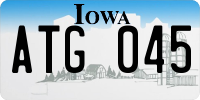 IA license plate ATG045