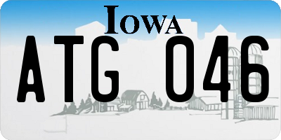 IA license plate ATG046