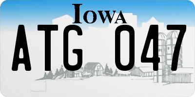 IA license plate ATG047