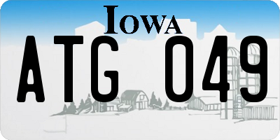 IA license plate ATG049
