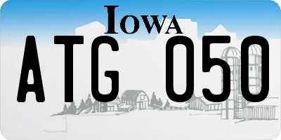 IA license plate ATG050
