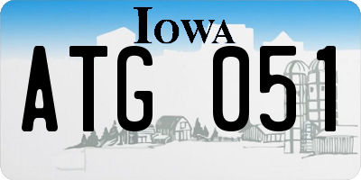 IA license plate ATG051